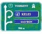 5.20.1 - Yoʻnalishlarning dastlabki koʻrsatkichi yo‘l belgisi