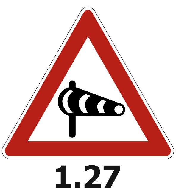 О чём предупреждает водителя дорожный знак, показанный на рисунке 1.27?